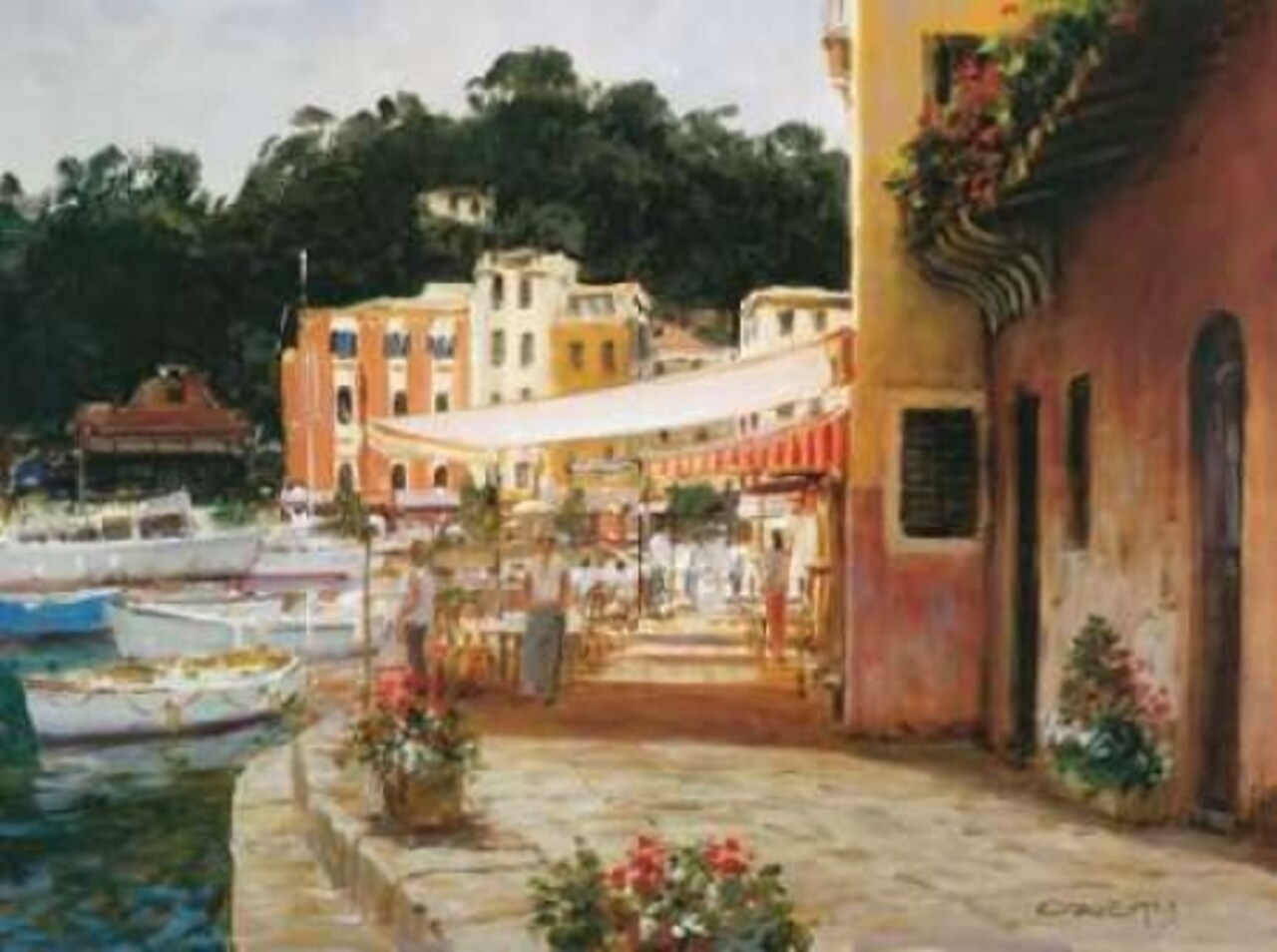 Morning Stroll - Portofino Poster Print by George Bates - Item # VARPDX2173